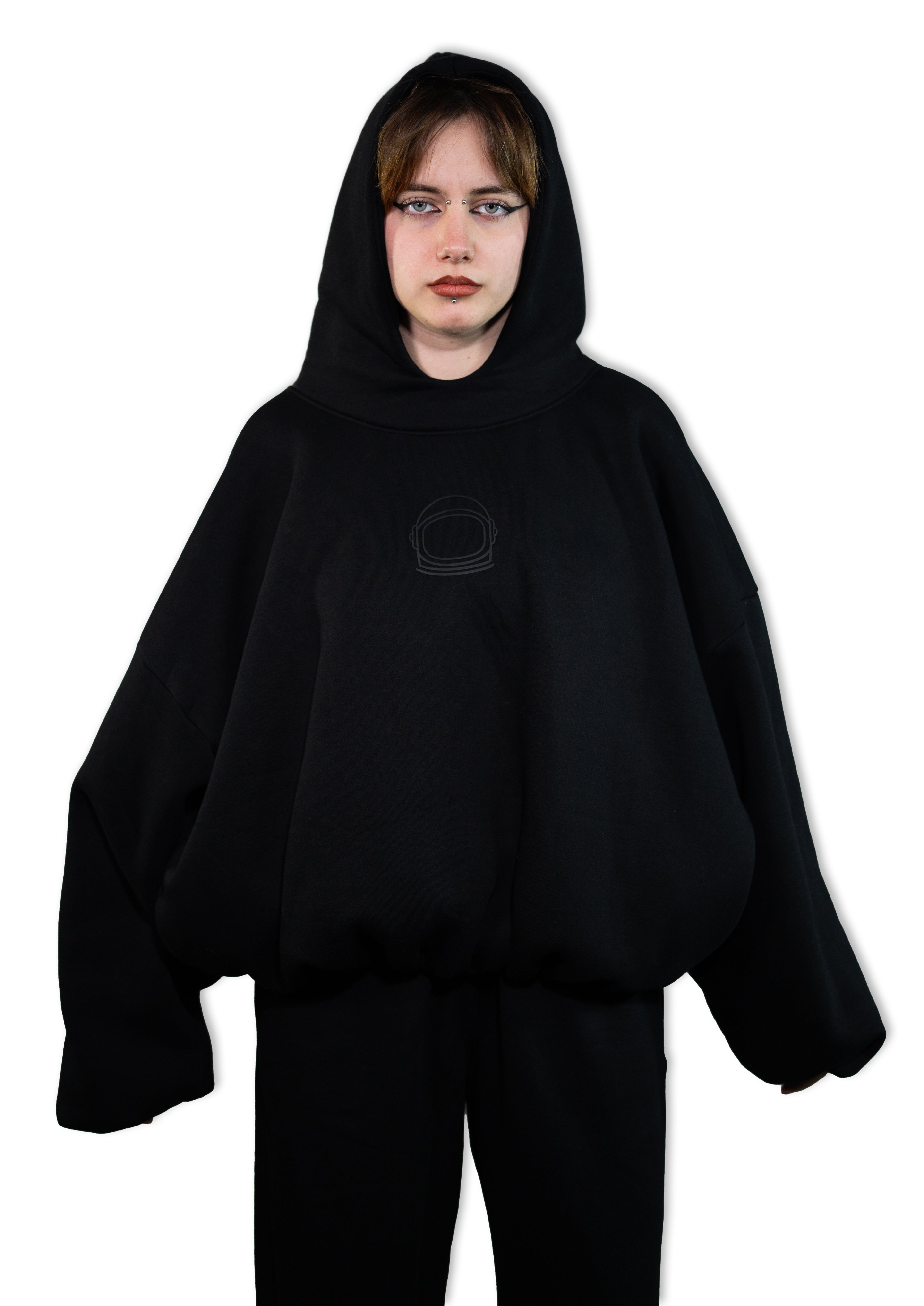 Stegle Ballon Hoodie Black