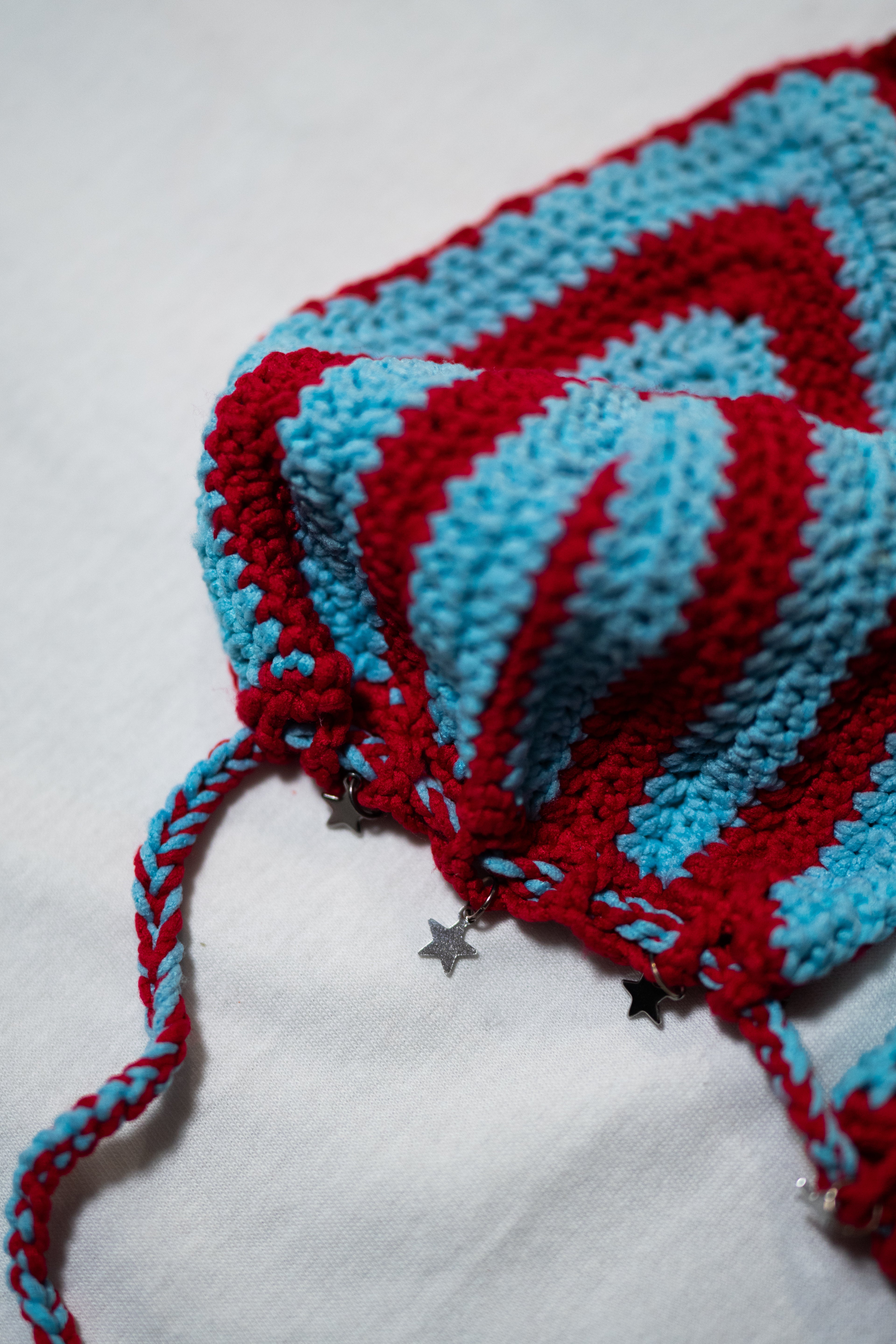 Stegle SuperStar Crochet Azzurro/Rosso - pezzo sopra-