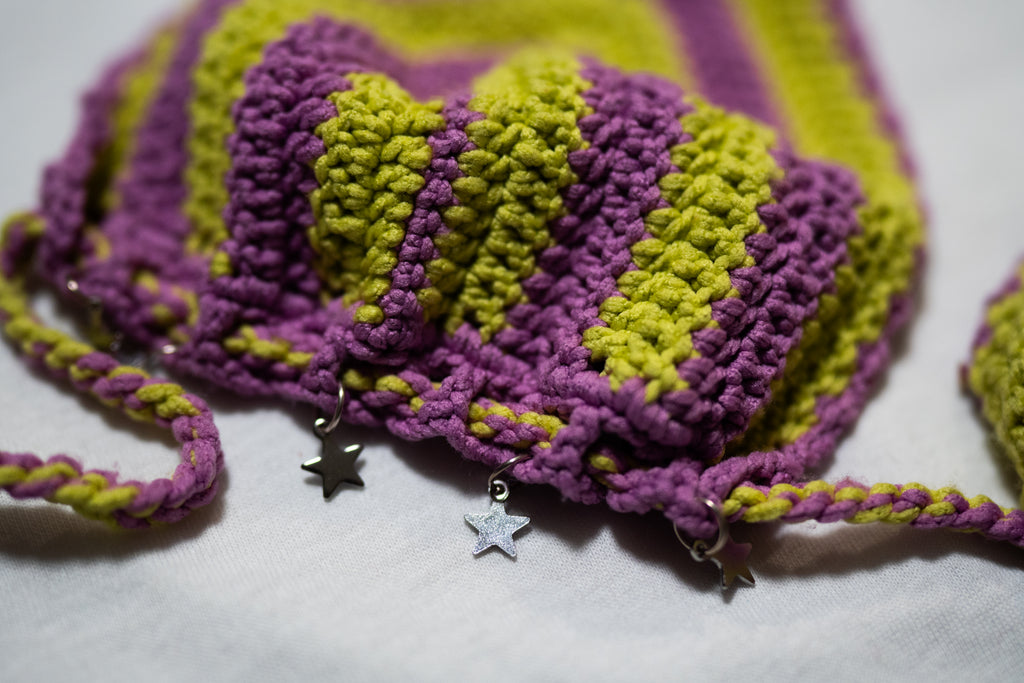 Stegle SuperStar Crochet Verde/Viola - pezzo sopra-