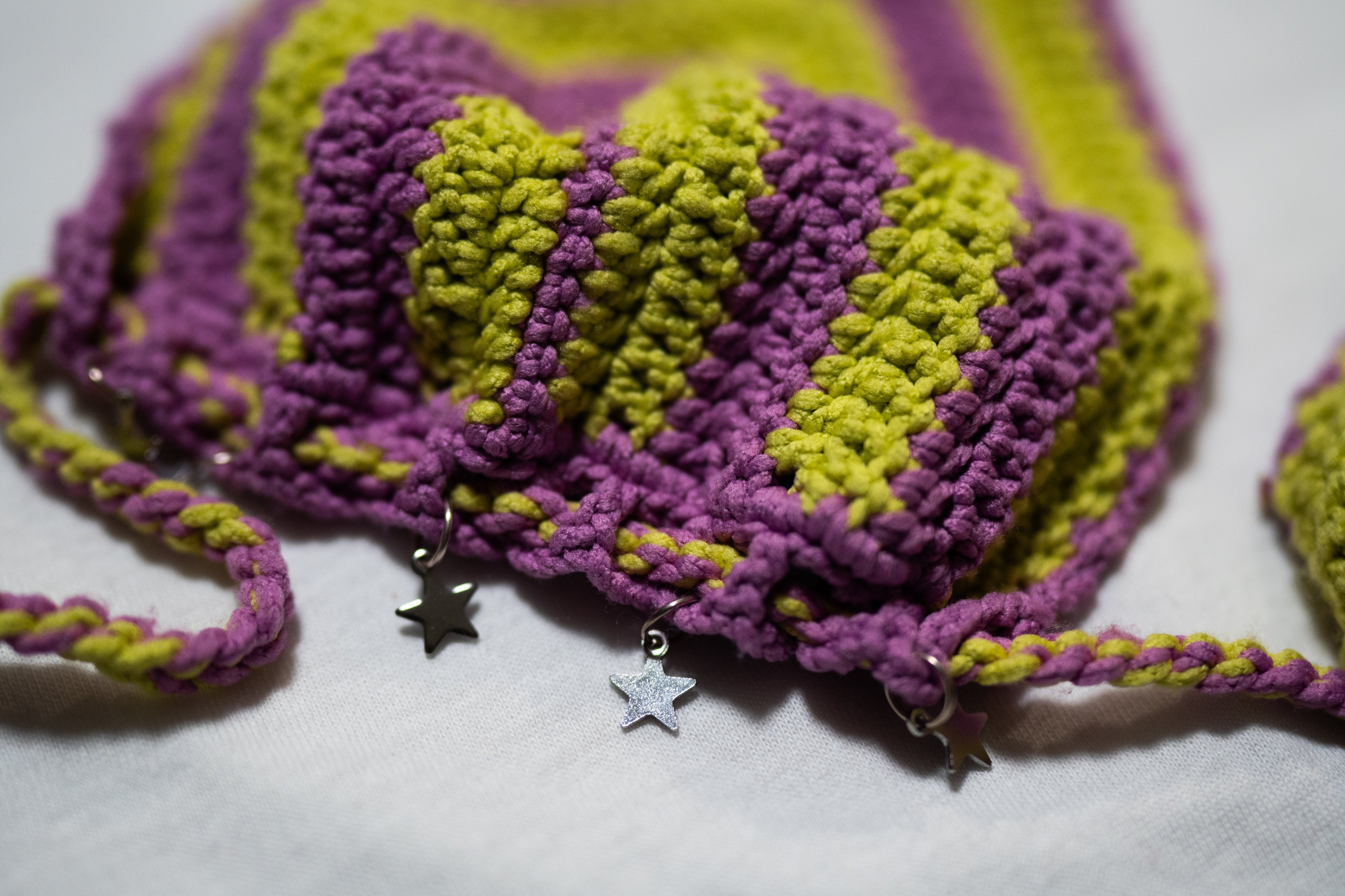 Stegle SuperStar Crochet Verde/Viola - pezzo sopra-
